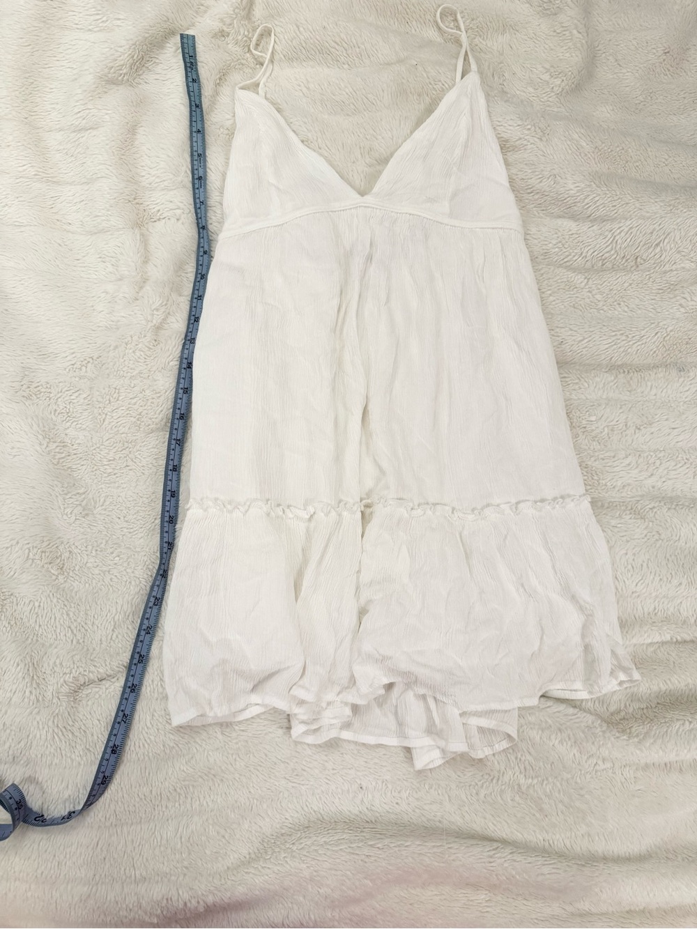 White Gauzy Baby Doll Dress